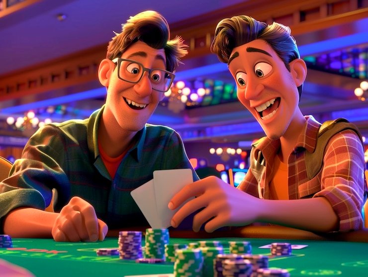 Ilustrasi konsep Responsible Gaming dengan skala keseimbangan dan kontrol pengguna